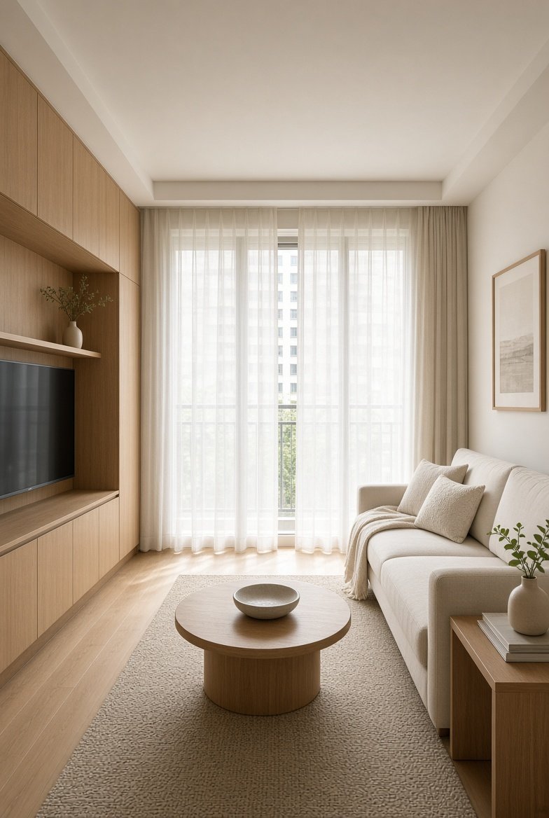Calm, light-filled Singapore apartment interior